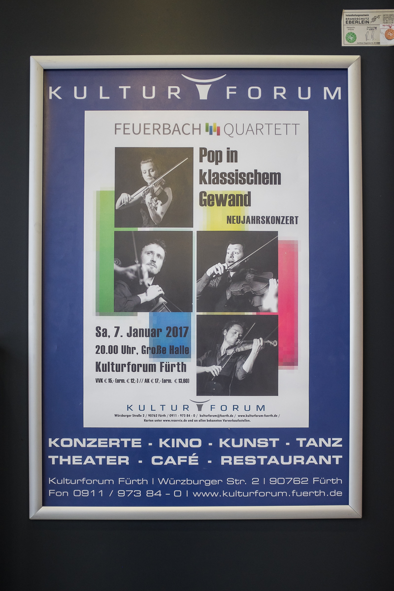 Konzert Reportage Fotograf Feuerbach Quartett Kulturforum Fürth