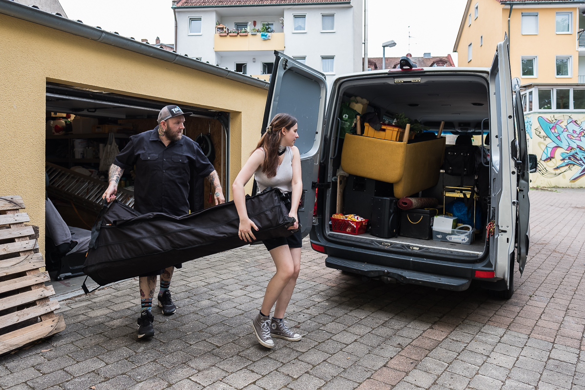 MUZ Musikzentrale Nürnberg e. V. Lilly Kletke Aufbau Aufbau Backstage Bühne Lorenzer Platz Bardentreffen Fotograf Jürgen Klieber 